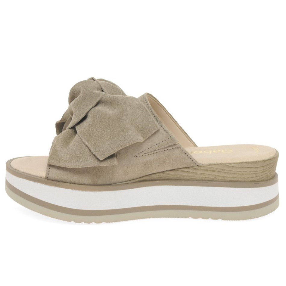 Clinton Dames Mules Sandales En Daim De Soie Gabor | Exclusif